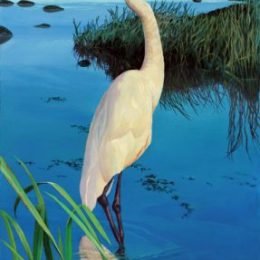 Menemsha Pond Egret (Martha's Vineyard) - Original SOLD