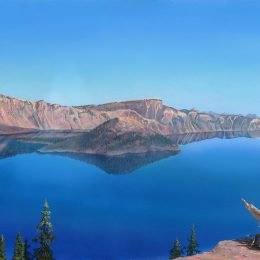 Vista, Crater Lake - Acrylic on masonite